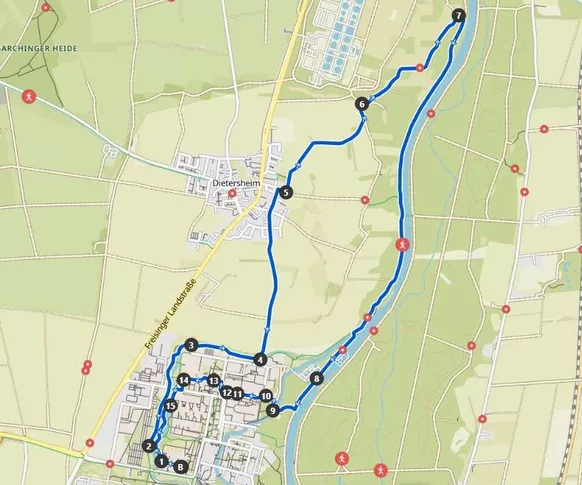 The 11 km route on 10.05.2023<br />
© komoot